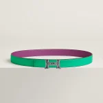 Mini Constance Touareg belt buckle & Reversible leather strap 24 mm